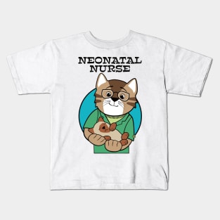 Neonatal Nurse Cat and Kitten Kids T-Shirt